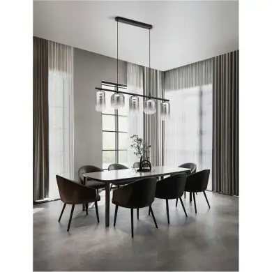 Suspension AELIA 19W LED Noir, gris fumé NOVA LUCE 9009142