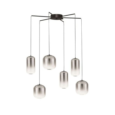 Suspension AELIA 25W LED Noir, gris fumé  9009143