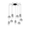 Suspension AELIA 36W LED Noir, gris fumé  9009144