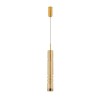 Suspension BENTO 12W LED Or brossé, cognac Longue  9030550