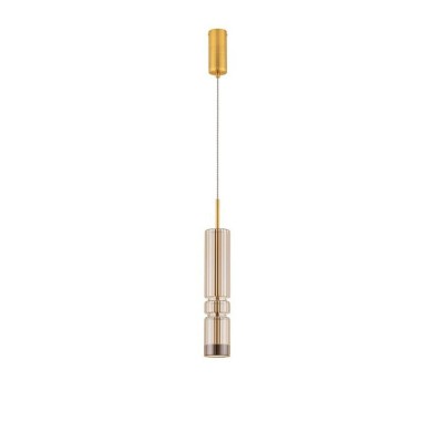 Suspension BENTO 12W LED Or brossé, cognac  9030552