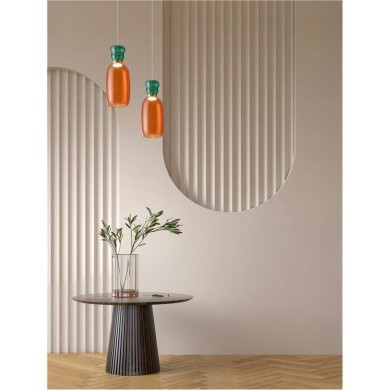 Suspension PLUMA 9W LED Or, jaspe, orange  9009100