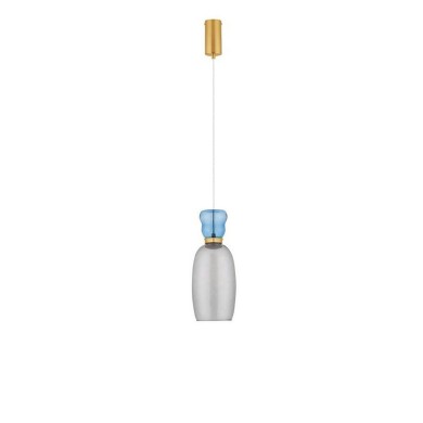 Suspension PLUMA 9W LED Or bleu, fumé  9030547