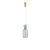 Suspension PLUMA 9W LED Or bleu, fumé  9030547