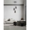 Suspension MIRBI 3X12W LED E27 Noir, fumé Escalier  9236201