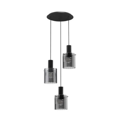 Suspension MIRBI 3X12W LED E27 Noir, fumé Escalier  9236201