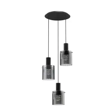 Suspension MIRBI 3X12W LED E27 Noir, fumé Escalier NOVA LUCE 9236201