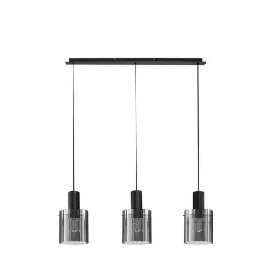 Suspension MIRBI 3X12W LED E27 Noir, fumé NOVA LUCE 9236202