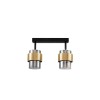 Plafonnier SIANNA 2X12W LED E27 Noir, or, fumé  9236387