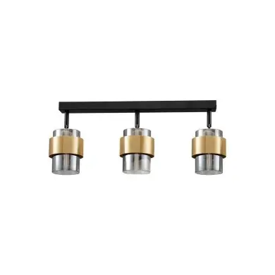 Plafonnier SIANNA 3X12W LED E27 Noir, or, fumé NOVA LUCE 9236388
