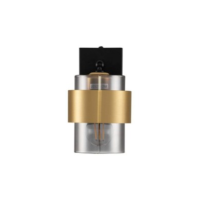 Applique SIANNA 12W LED E27 Noir, or, fumé  9236389