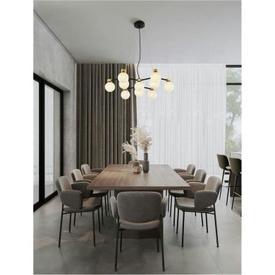 Suspension OVALINO 10X5W LED G9 Or satiné, noir, blanc  9620161