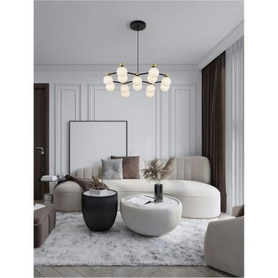 Suspension OVALINO 14X5W LED G9 doré, noir, blanc P64  9620162