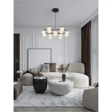 Suspension OVALINO 14X5W LED G9 doré, noir, blanc P64 NOVA LUCE 9620162