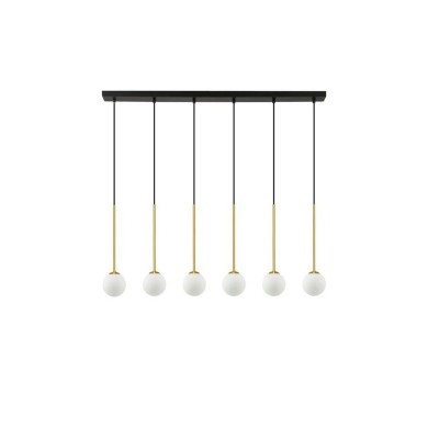 Suspension SAVOY 6X5W LED G9 Or, noir, blanc alignée  9620159