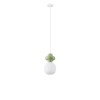 Suspension CLIO 5W LED E14 Vert, blanc H198  9009108
