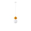 Suspension CLIO 5W LED E14 Orange, blanc H198  9009109