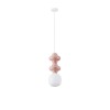 Suspension CLIO 5W LED E14 Rose, blanc H215  9009114