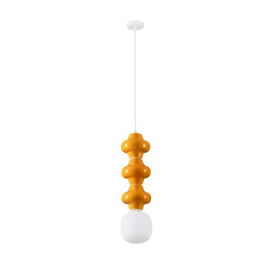 Suspension CLIO 5W LED E14 Orange, blanc H240  9009120