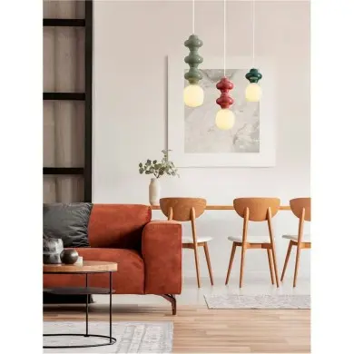 Suspension CLIO 5W LED E14 Vert, blanc H240 NOVA LUCE 9009122