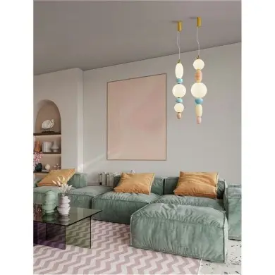 Suspension OBRIE 23W LED Or, bleu, violet, blanc NOVA LUCE 9009153