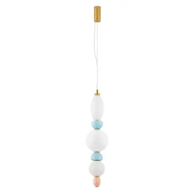 Suspension OBRIE 27W LED Or brossé, orange, bleu, blanc NOVA LUCE 9009154