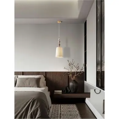 Suspension DAMO 12W LED E27 Laiton, orange, marron H160 NOVA LUCE 9009147