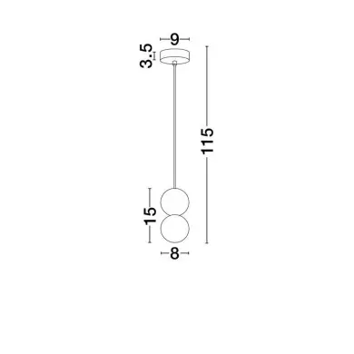 Suspension ZERO 2X5W LED G9 Blanc NOVA LUCE 9577017