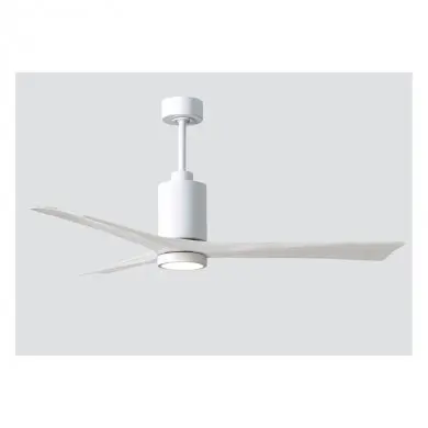 Ventilateur Plafond avec lampe Patricia 152cm Blanc MAT_PA3-WH-MWH-60 PA3-WH-MWH-60 Ventilateur Plafond avec lampe Patricia 152cm Blanc ATLAS FAN PA3-WH-MWH-60