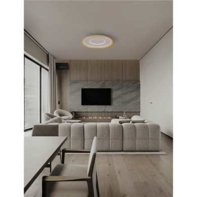 Plafonnier FIGIN 49W LED Or  9248178