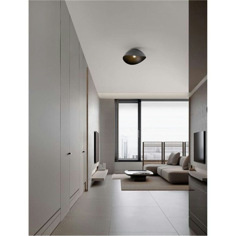 Plafonnier OPSI 12W LED E27 Noir H24  9695299