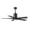 Ventilateur Plafond avec lumière Noir Patricia 132cm ATLAS FAN PA5-BK-BK-52