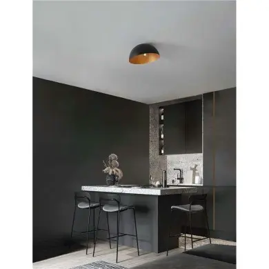 Plafonnier GEA 12W LED E27 Noir, or D40 NOVA LUCE 9695311