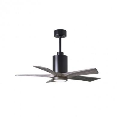 Ventilateur plafond avec lumiere Patricia 106cm Noir Bois Vieilli ATLAS FAN PA5-BK-BW-42