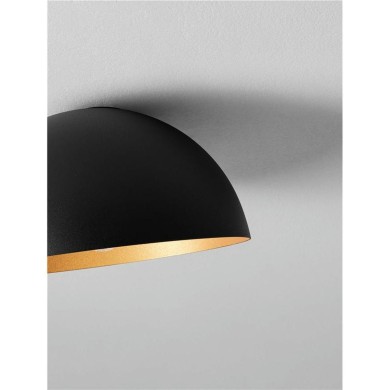Plafonnier GEA 12W LED E27 Noir, or H19  9695314