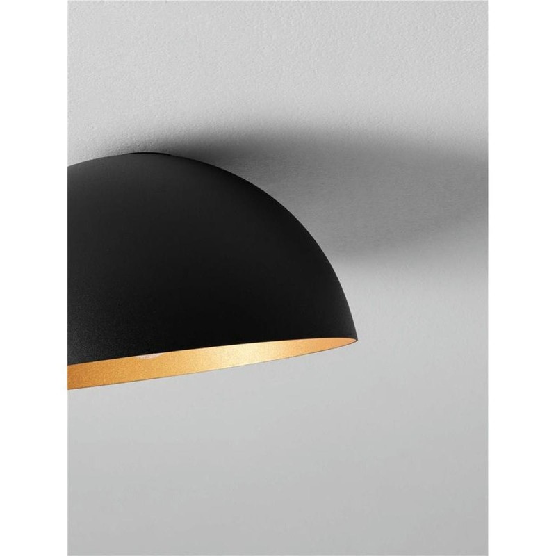 Plafonnier GEA 12W LED E27 Noir, or H19  9695314