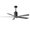 Ventilateur plafonnier Patricia 152cm Noir Bois Vieilli ATLAS FAN PA5-BK-BW-60