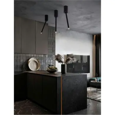 Plafonnier ORNOS 4W LED Noir H29,5 NOVA LUCE 9232139