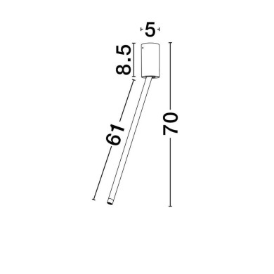 Plafonnier ORNOS 4W LED Noir H70  9232143