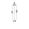 Plafonnier STILVI 4W LED Noir H44  9232147