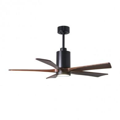 Ventilateur Plafonnier avec lumière Patricia 132cm Noir Noyer ATLAS FAN PA5-BK-WA-52