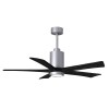 Ventilateur de Plafond avec lumière Patricia 132cm Chromé Noir ATLAS FAN PA5-BN-BK-52