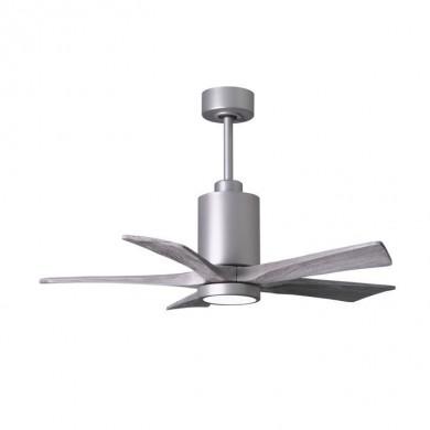 Ventilateur plafond Patricia 106cm Chromé Bois Vieilli ATLAS FAN PA5-BN-BW-42