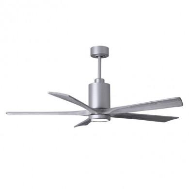 Ventilateur de Plafond avec lampe Patricia 152cm Chromé Noyer ATLAS FAN PA5-BN-BW-60