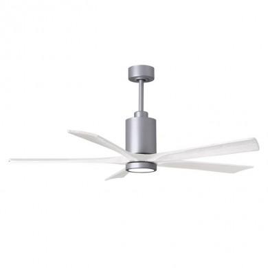 Ventilateur destratificateur avec lampe Patricia 152cm Chromé Blanc ATLAS FAN PA5-BN-MWH-60