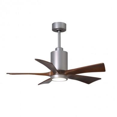 Ventilateur de plafond Bois Patricia 106cm Chromé Noyer ATLAS FAN PA5-BN-WA-42