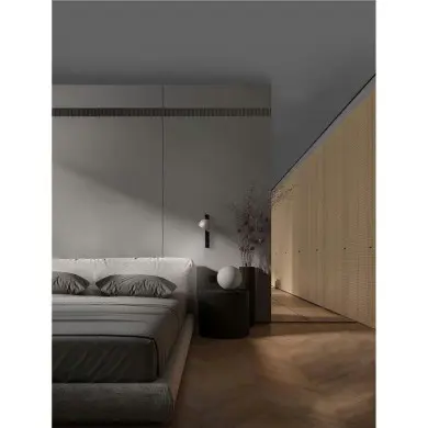 Applique LUSA 10W LED Or champagne, noir NOVA LUCE 9088120