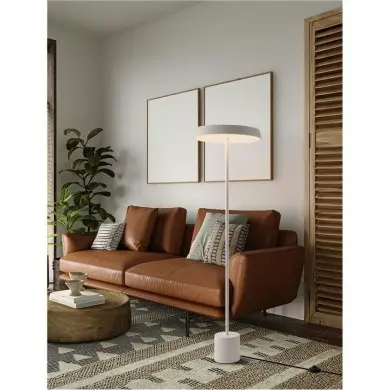 Lampadaire VETRO 33W LED Blanc, noir NOVA LUCE 9223418