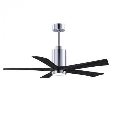 Ventilateur Plafond avec Lumière Patricia 132cm Chromé poli ATLAS FAN PA5-CR-BK-52