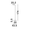 Lampadaire SINKRO 30W LED Blanc H174  9002081